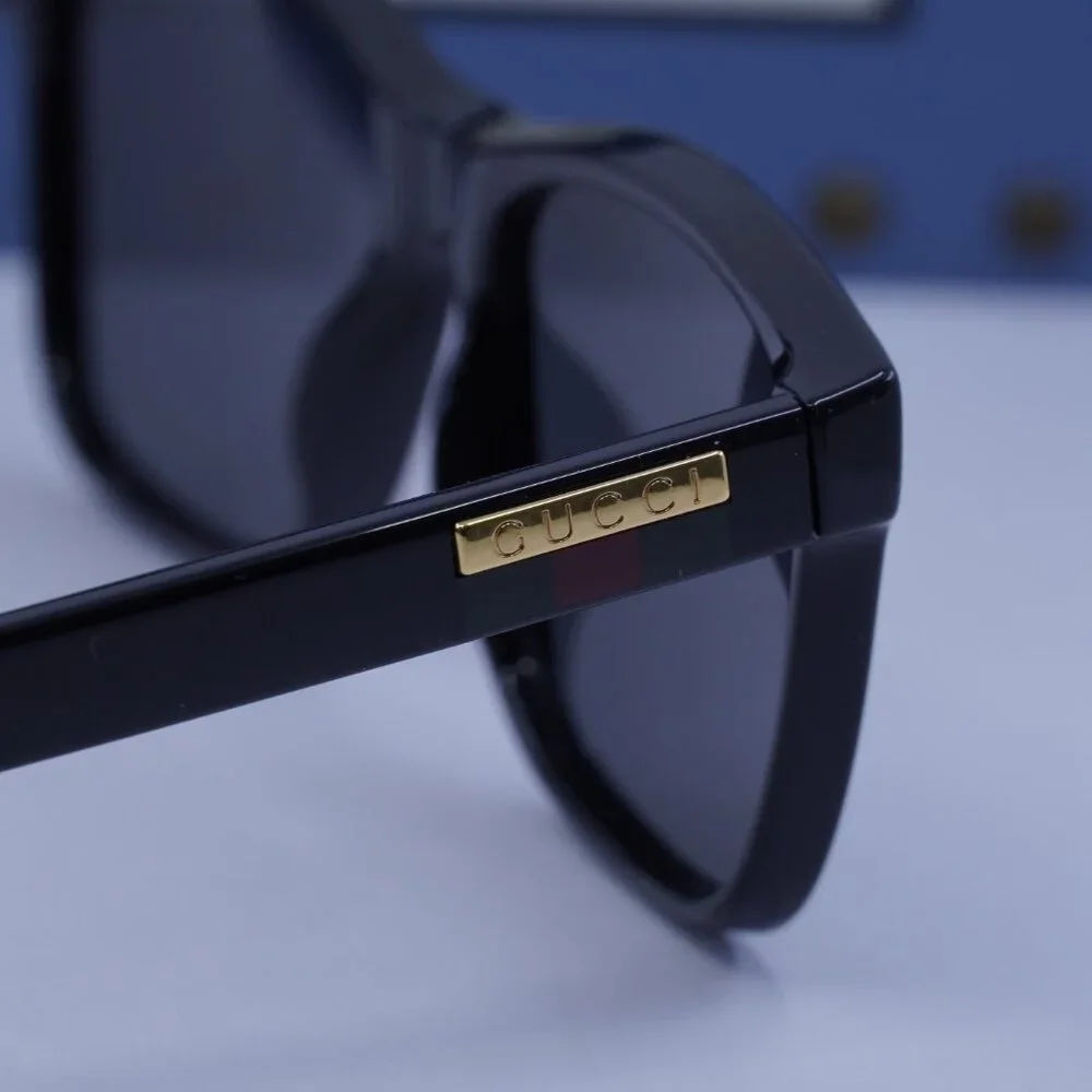 Gucci GG0746S 001 Square Sunglasses - Black / Grey